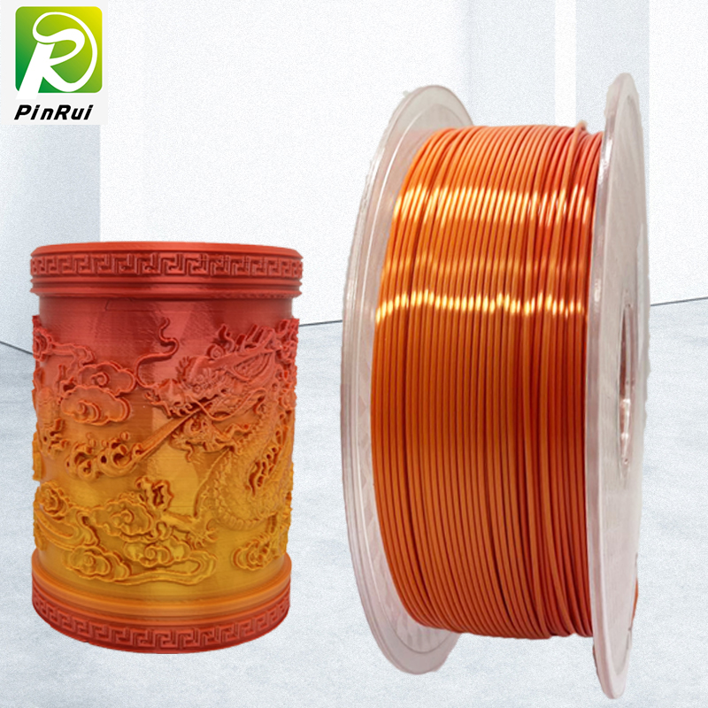 Pinrui de înaltă calitate Red-Gold Rainbow 1.75mm 3D imprimanta Pla Filament