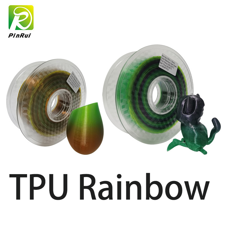 TPU Filament Rainbow Filament 3D Soft Flexible1.75mm FDM