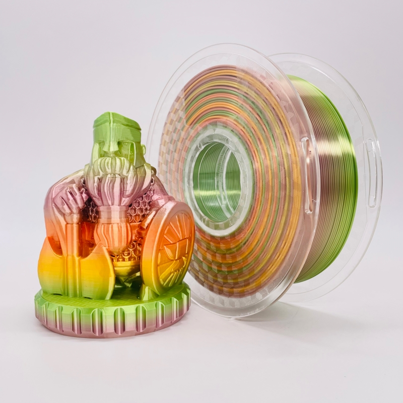 Silk Rainbow Multicolour Pla Filament Color Pastel1.75mm 3D Imprimantă PLA