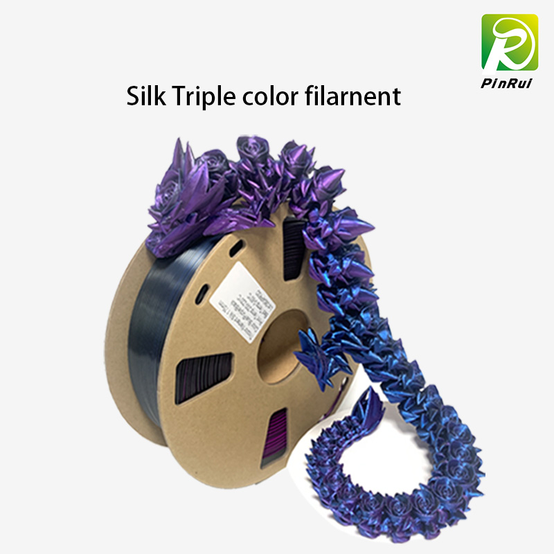 PLA Filament Silk Triple Color Filament, 1,75mm Filament 3d, Filament de imprimantă 3d
