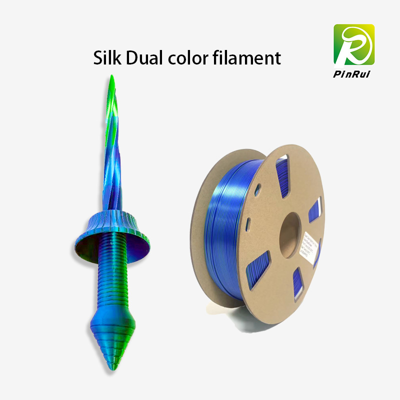 Două culori în filament cu filament de mătase de culoare dublă pentru imprimantă 3D Filament fierbinte pinrui